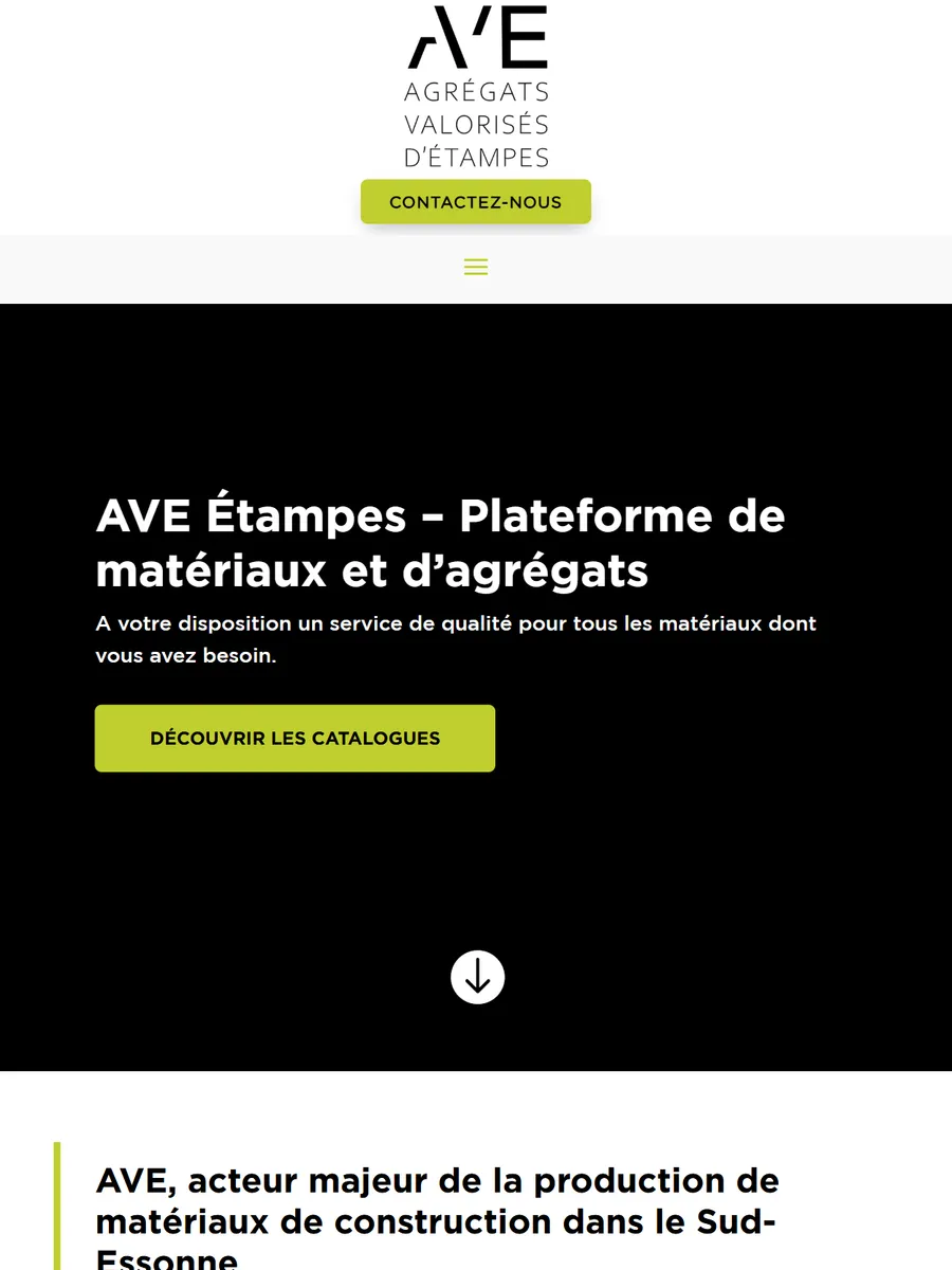 AVE Étampes, le site sur tablette