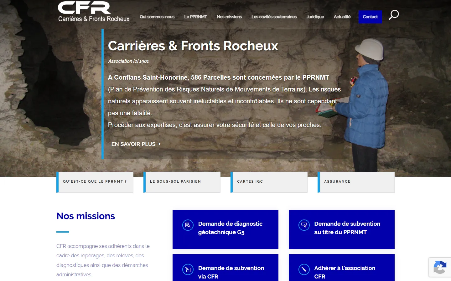 C.F.R. Conflans, le site sur ordinateur