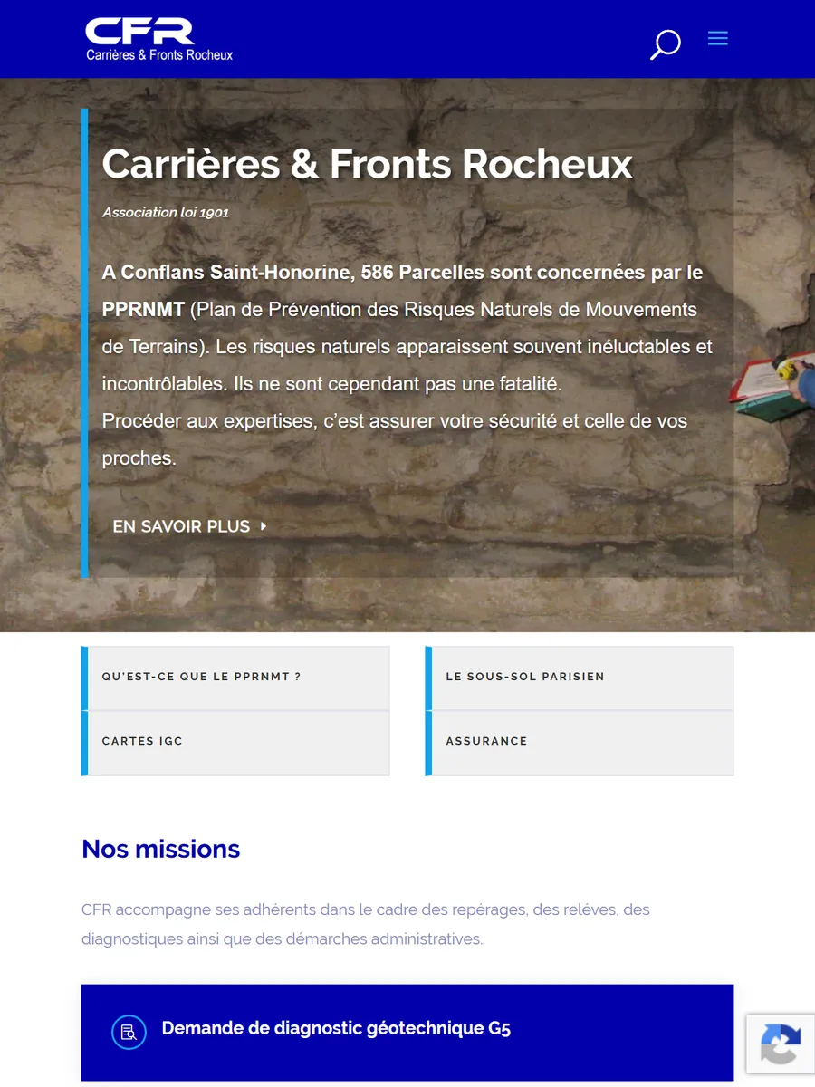 C.F.R. Conflans, le site sur tablette