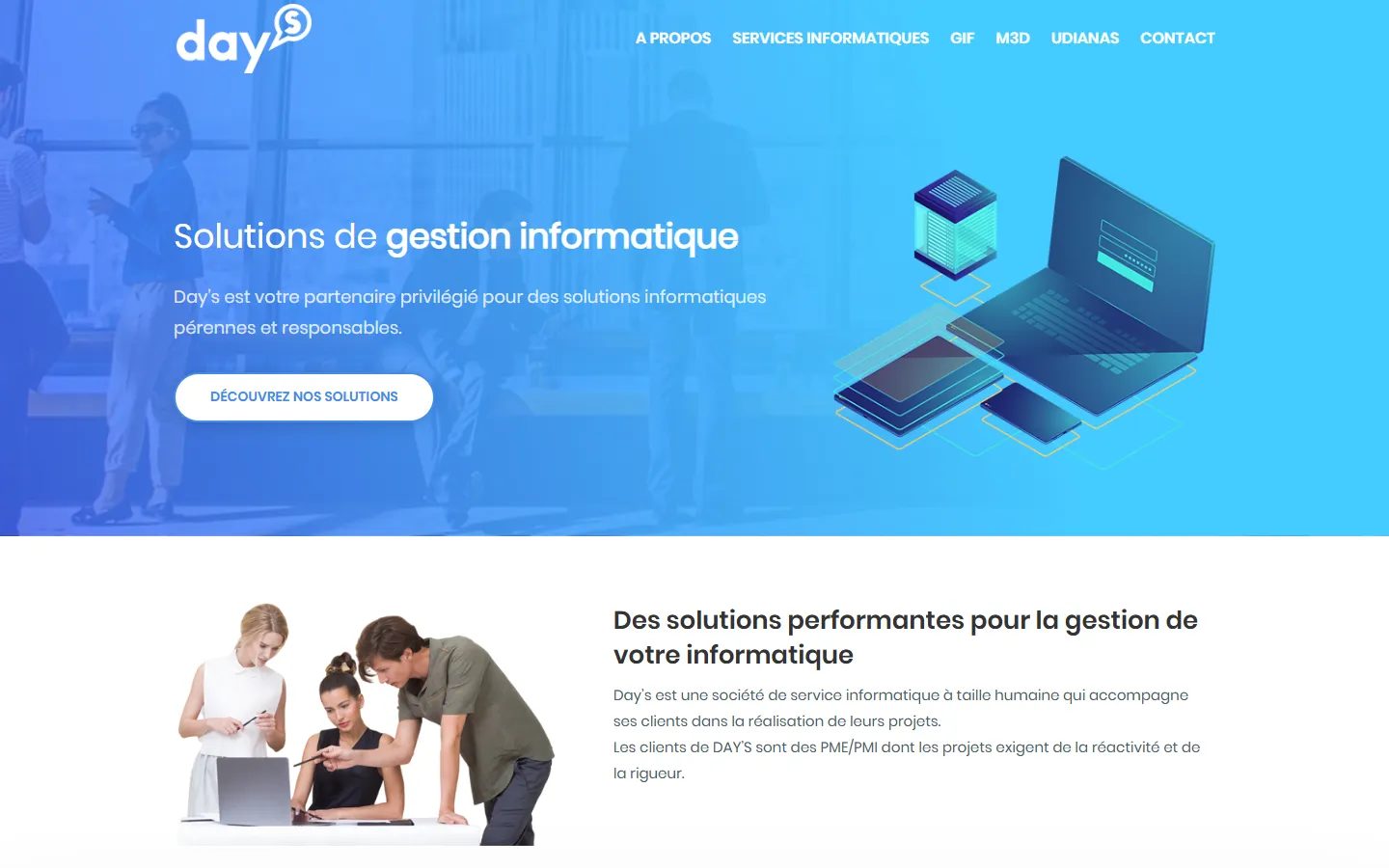 Day’s Développement, le site sur ordinateur