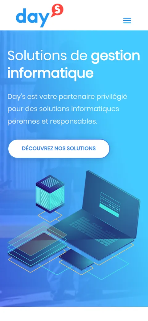 Day’s Développement, le site sur mobile