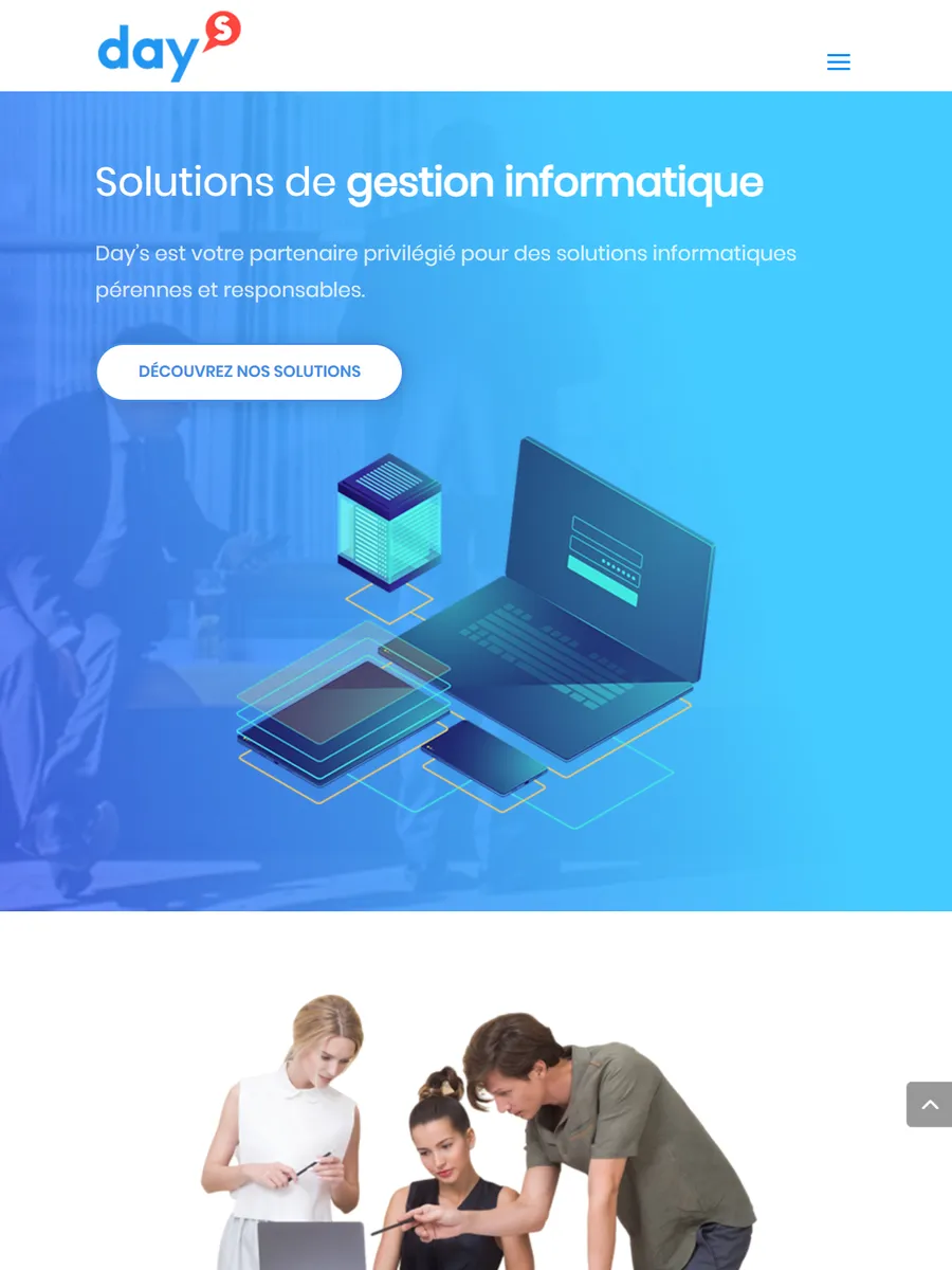 Day’s Développement, le site sur tablette