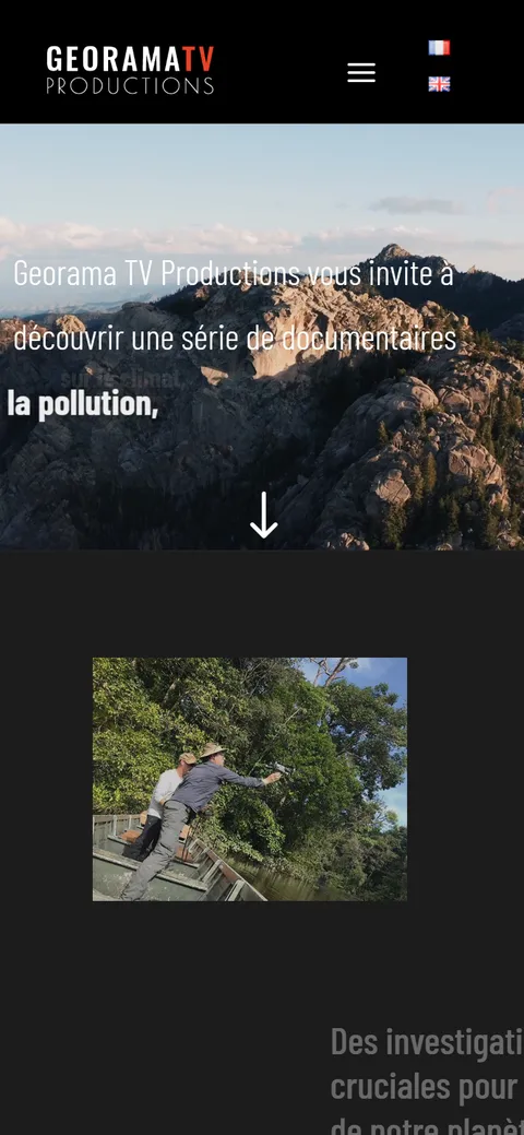 GeoramaTV Productions, le site sur mobile