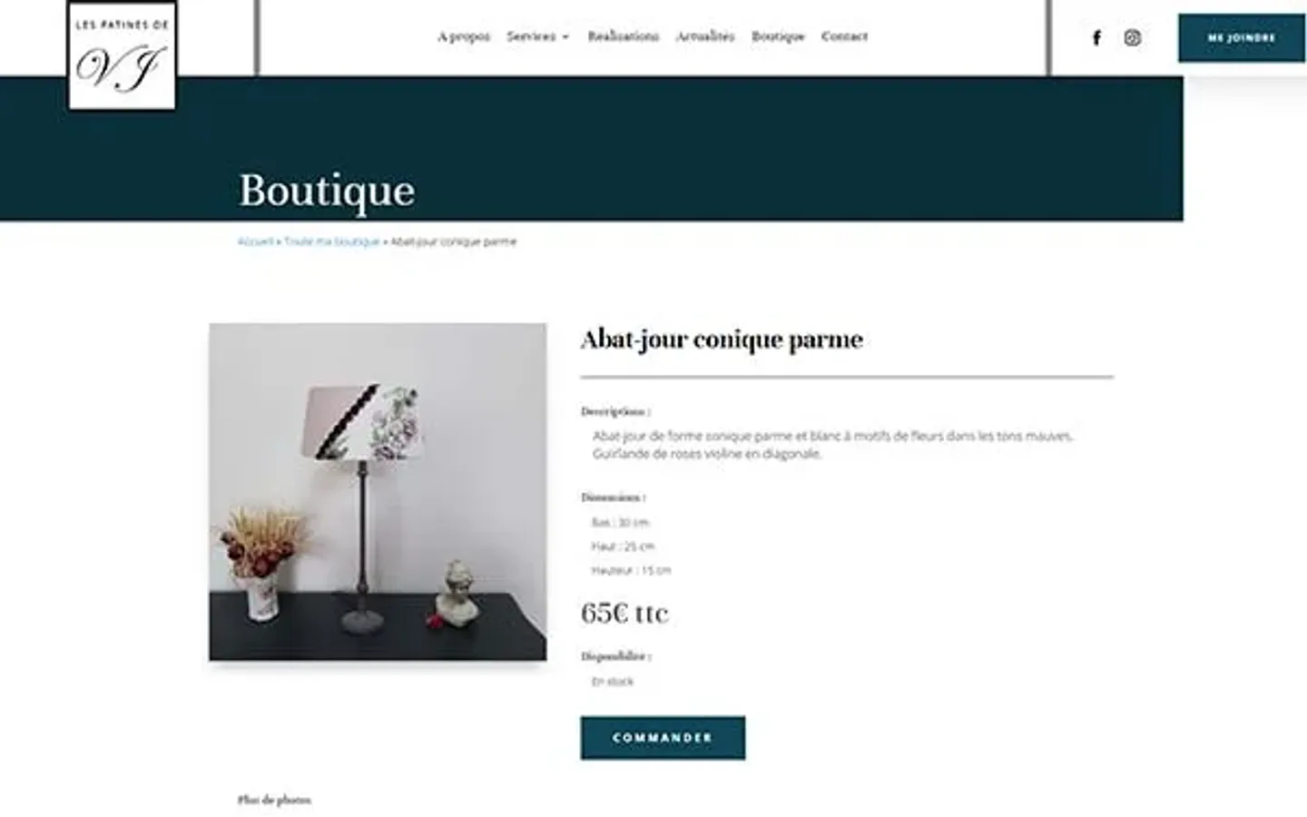 Les Patines de VJ, le site sur ordinateur