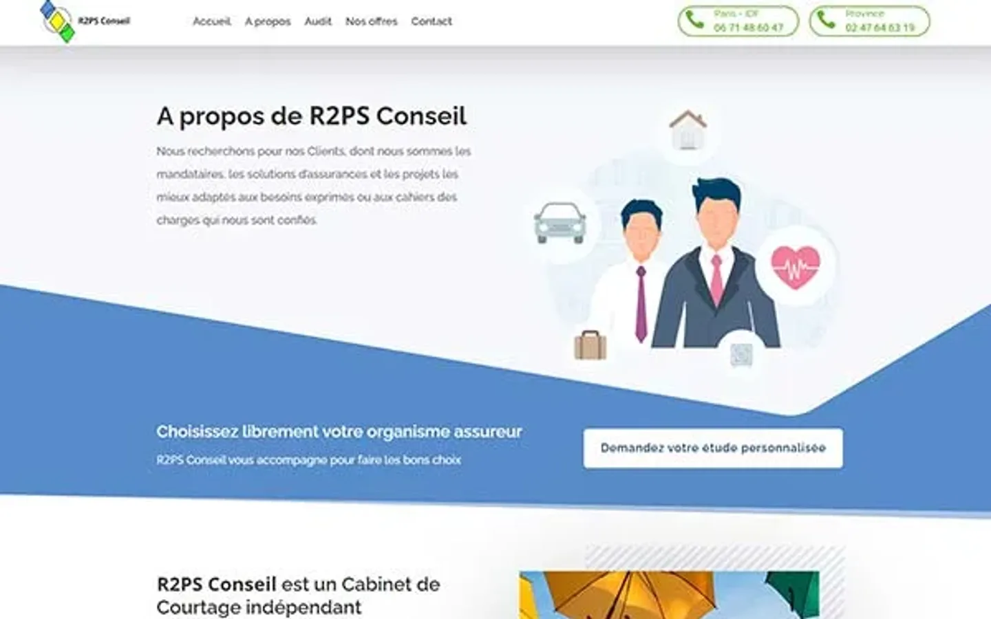 R2PS Conseil, le site sur ordinateur