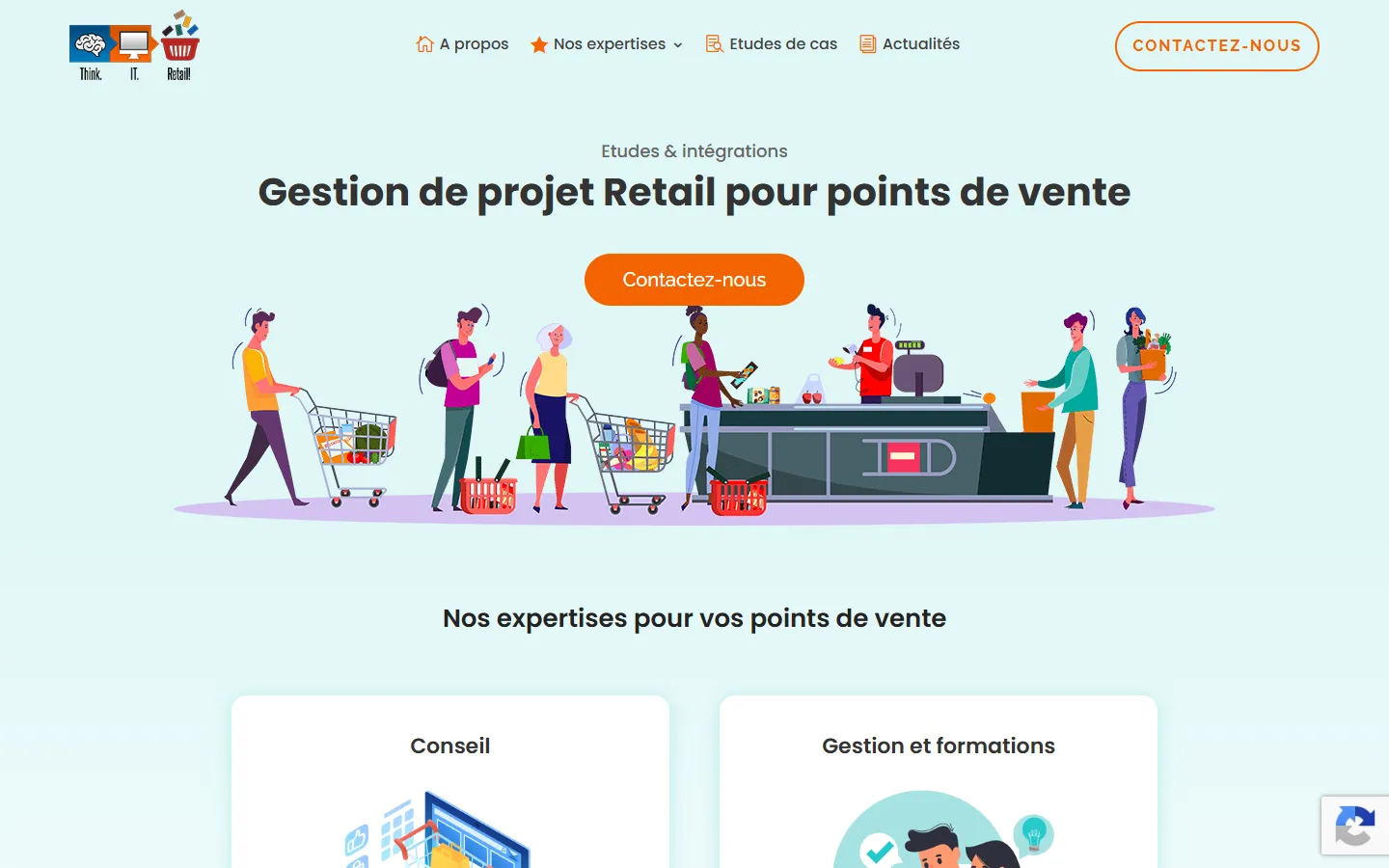 Think IT Retail, le site sur ordinateur