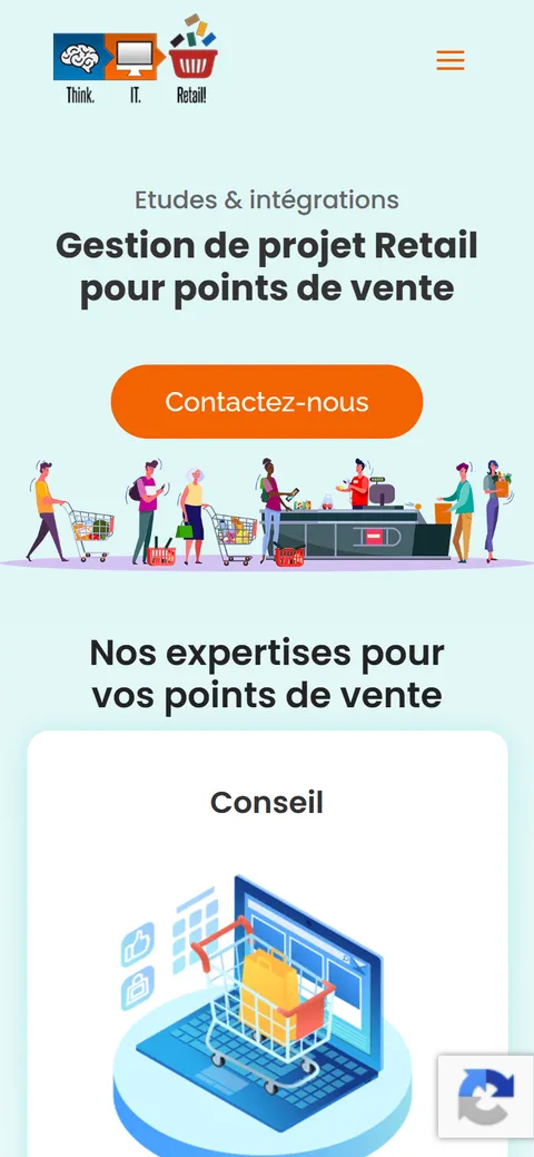 Think IT Retail, le site sur mobile