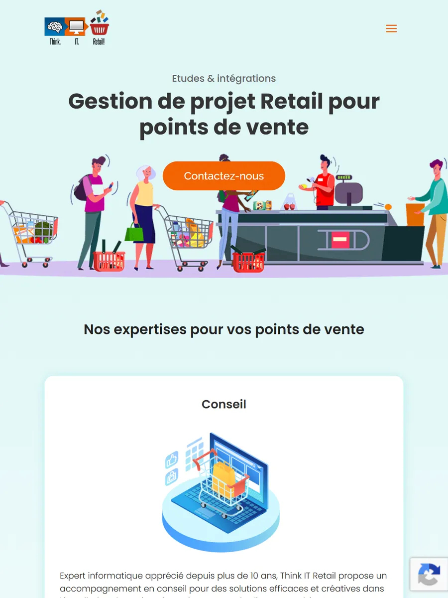 Think IT Retail, le site sur tablette