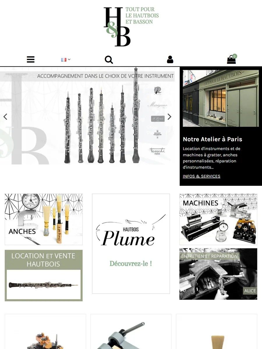 Tout pour le Hautbois, le site sur tablette