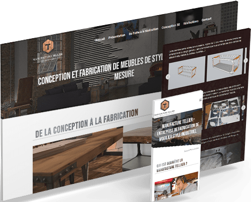 Création site web de conception de mobilier - Réalisateur Web